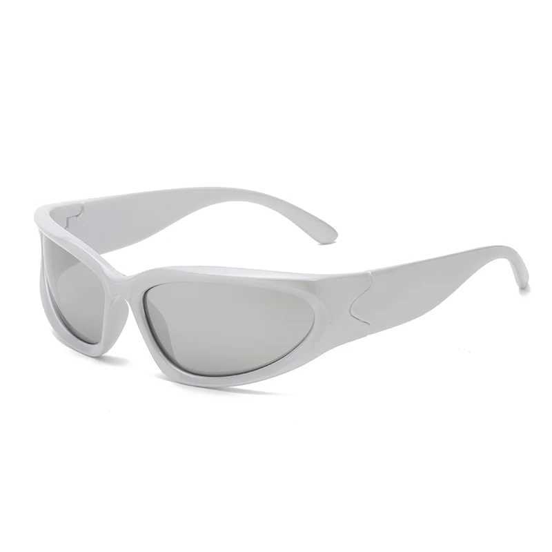 Fashion Punk Goggles Y2k Luxury Brand Sunglasses Womens Wrap Sunglasses 2000s Shades Eyewear UV400 Womens Sunglasses W250408