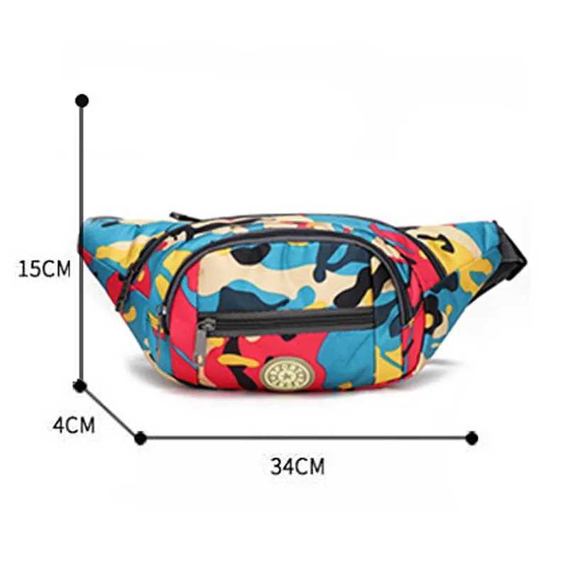 Womens camouflage waist bag womens unisex waist bag womens cute banana bag womens mini adjustable colorful shoulder bag Z250407