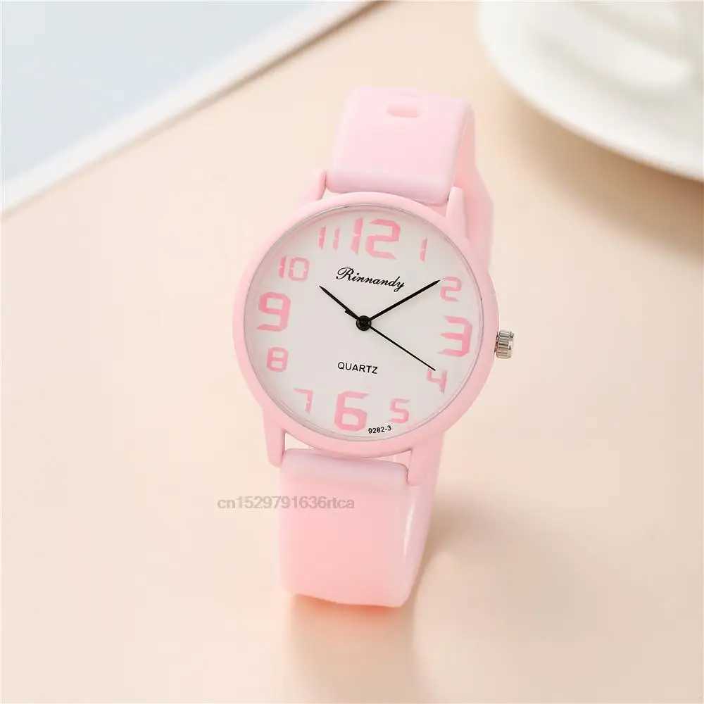 Womens Fashion Silicone Watch Set Minimum Value High Quality Large Dial Womens Quartz Watch with Casual Watch Gift Y250407