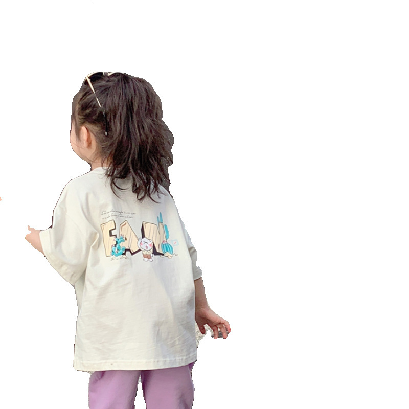 Ddmyshoesvip Korean Version Girls Short T Shirt Summer New Style Children S Baby Loose Casual Cartoon Half Sleeved Fashionable Kindergarten Top