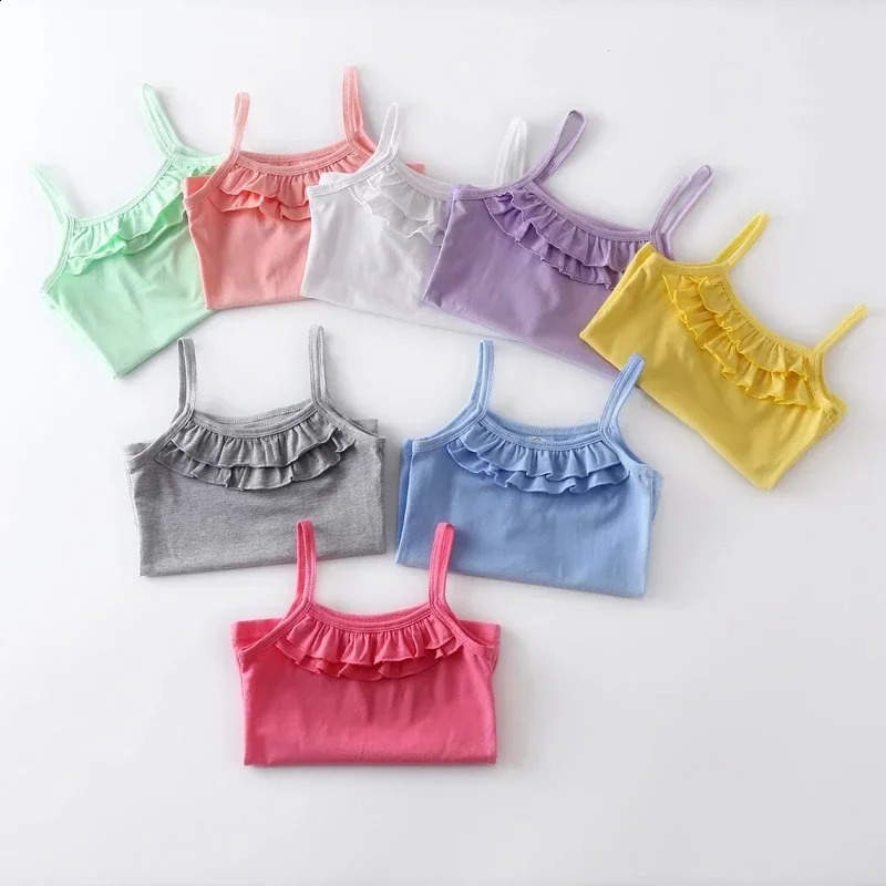 Cotton Girls T Shirt Summer T-shirt For Children Shirts Cartoon Girls Tops Kids Vest Baby Undershirt Singlet 250408