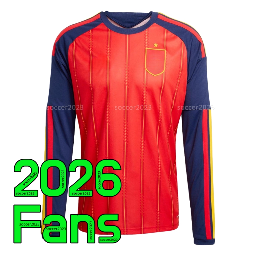 Spains 2026 World Cup LAMINE YAMAL Soccer Jerseys PEDRI PINO MERINO RODRIGO SERGIO M.ASENSIO FERRAN 25 26 Home Men long Kids Kit HERMOSO REDONDO Playe