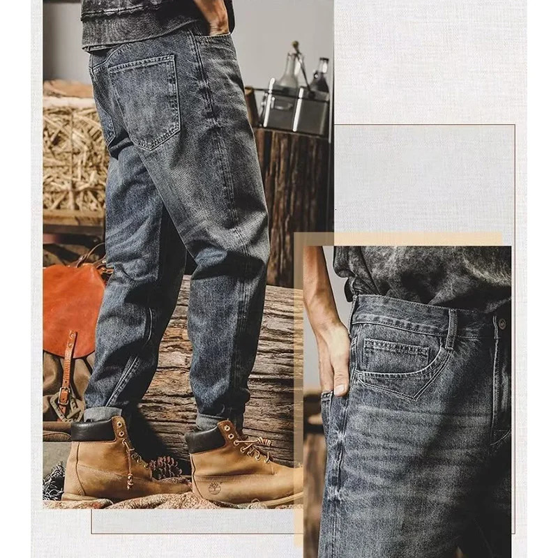 Spring and Autumn Mens Straight Leg Jeans High Quality Version Blue Trouser Fashion Cool Outdoor Party 250401