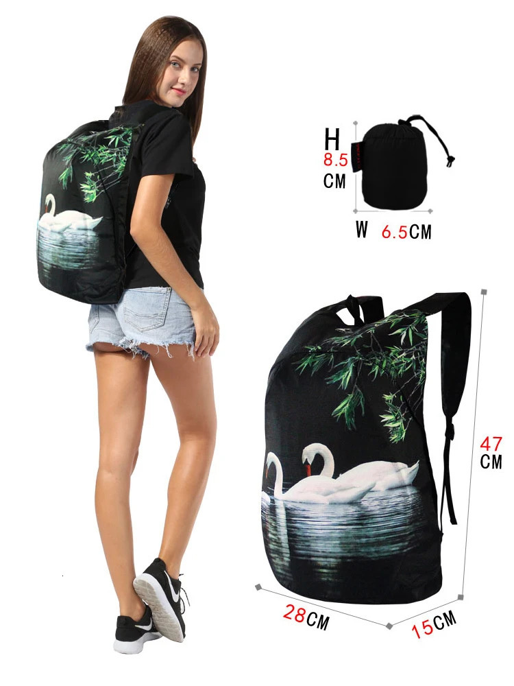 PLAYKING Lightweight Nylon Foldable Men Backpack Waterproof Mini Travel Pack Women Bag For Mochila Feminina For Camping 250407