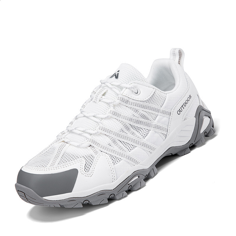 Men Hiking Shoes Outdoor Trail Running Shoes Mesh Breathable Hiking Training Shoes Large Size 39-47 Casual Sports Shoes 240918