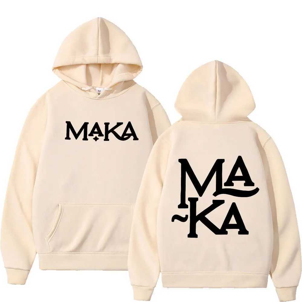 Rap singer Maka Merch hoodie mens and womens fashion hip-hop hoodie sweatshirt retro super big hoodie unisex W250408
