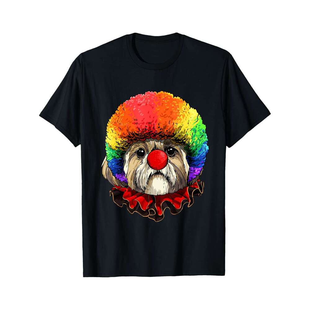 Designer T shirt Shih Tzu Shirt Floral Shih Tzu Dog Face Pet Shih Tzu Lover - 220g Tshits