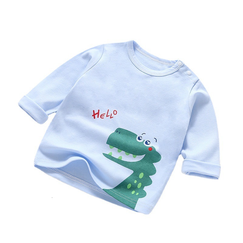 Ddmyshoesvip Baby Long Sleeved Pure Cotton T Shirt And Autumn White Base Shirt Top Thin Spring Baby Clothes