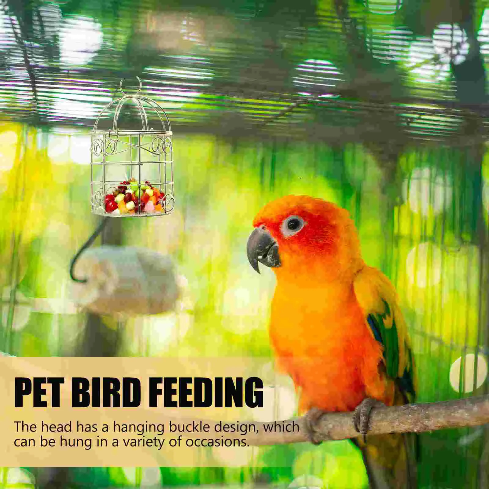 2 bird cages parrot cages decorative feeders hanging hollow retro feeders small wrought iron indoor 250403