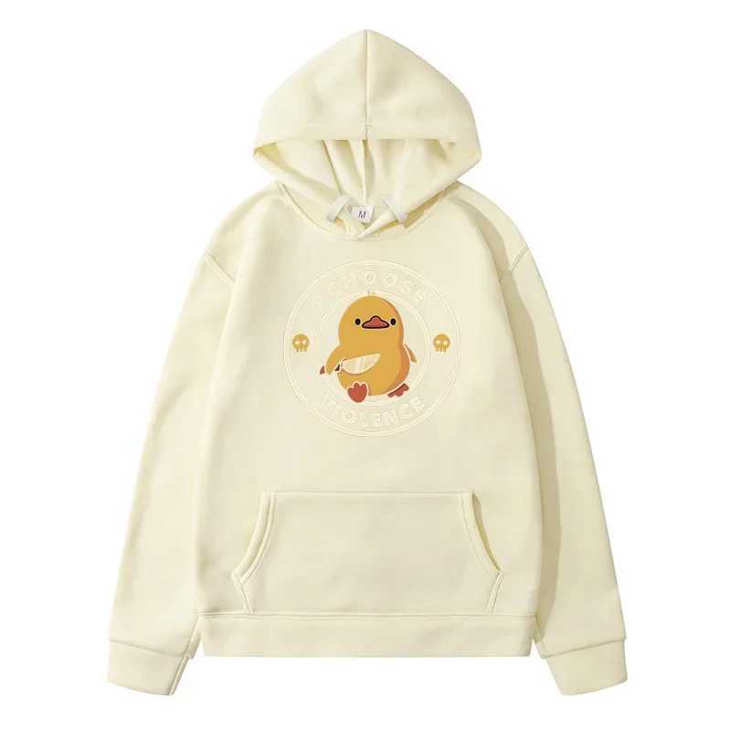 Yellow Duck Personalized Printed Hoodie Mens Fashion Warm Sweater Hoodie Casual Street Clothing Spring/Summer New Hoodie W250408