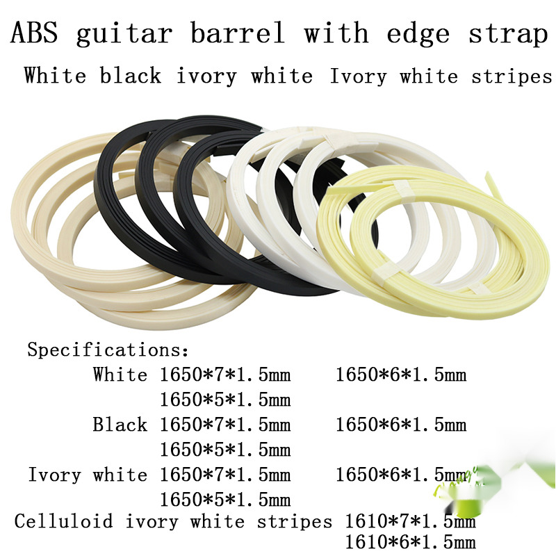 10 ABS Pcs Guitar Binding Purfling Strips ABS Guitar Parts Accessories for Luthier Supplies Guitar body fingerboard binding1650*6