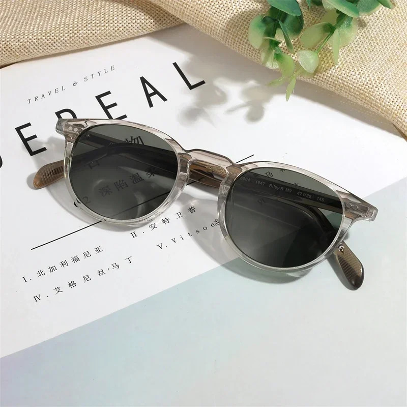 Oval round OV5004 polarized sunglasses suitable for men women shadows and Riley R retro er sunglasses 250402