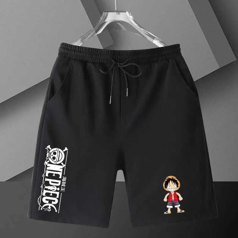 Summer New One Piece Pure Cotton Shorts Luffy Anime Merchandise unisex student casual pantsXJ250407