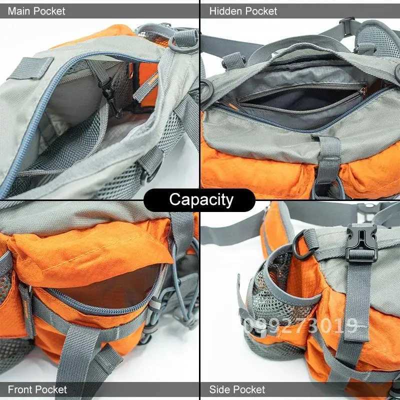 BP-VISION Hiking Fanny Pack Man Waterproof Cycling Backpack Mountain Bag Sports Belt Nylon Camping Pack Accessori Fanny HuntingC250407