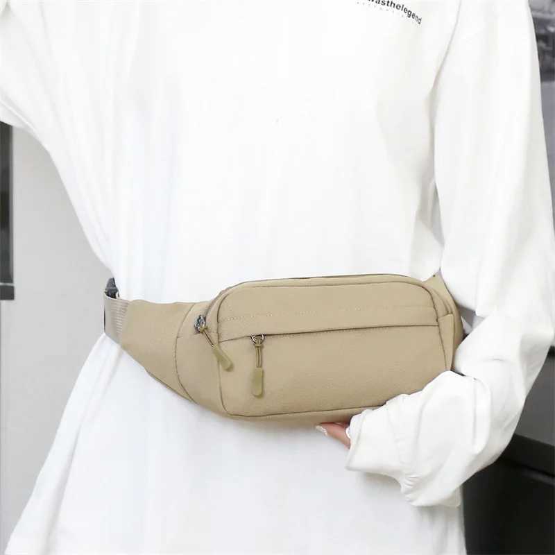 Mens waist bag wallet casual large phone with bag womens canvas travel phone bag Fanny Banana bag Hip 3 pocket Z250407