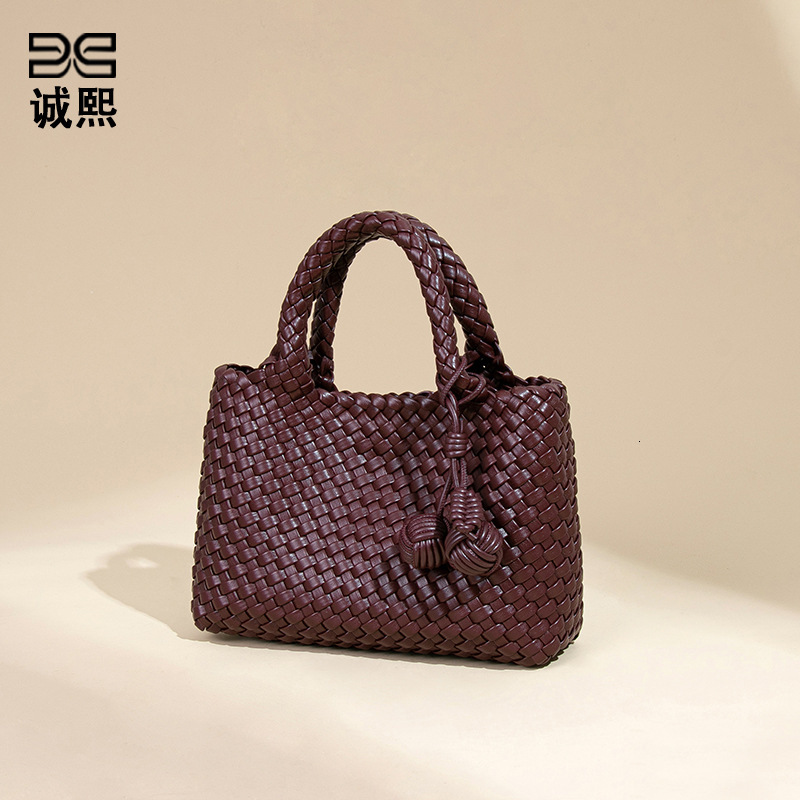 Braided Handbag For Women Fashion PU Tote One Shoulder Crossbody Designer Bag
