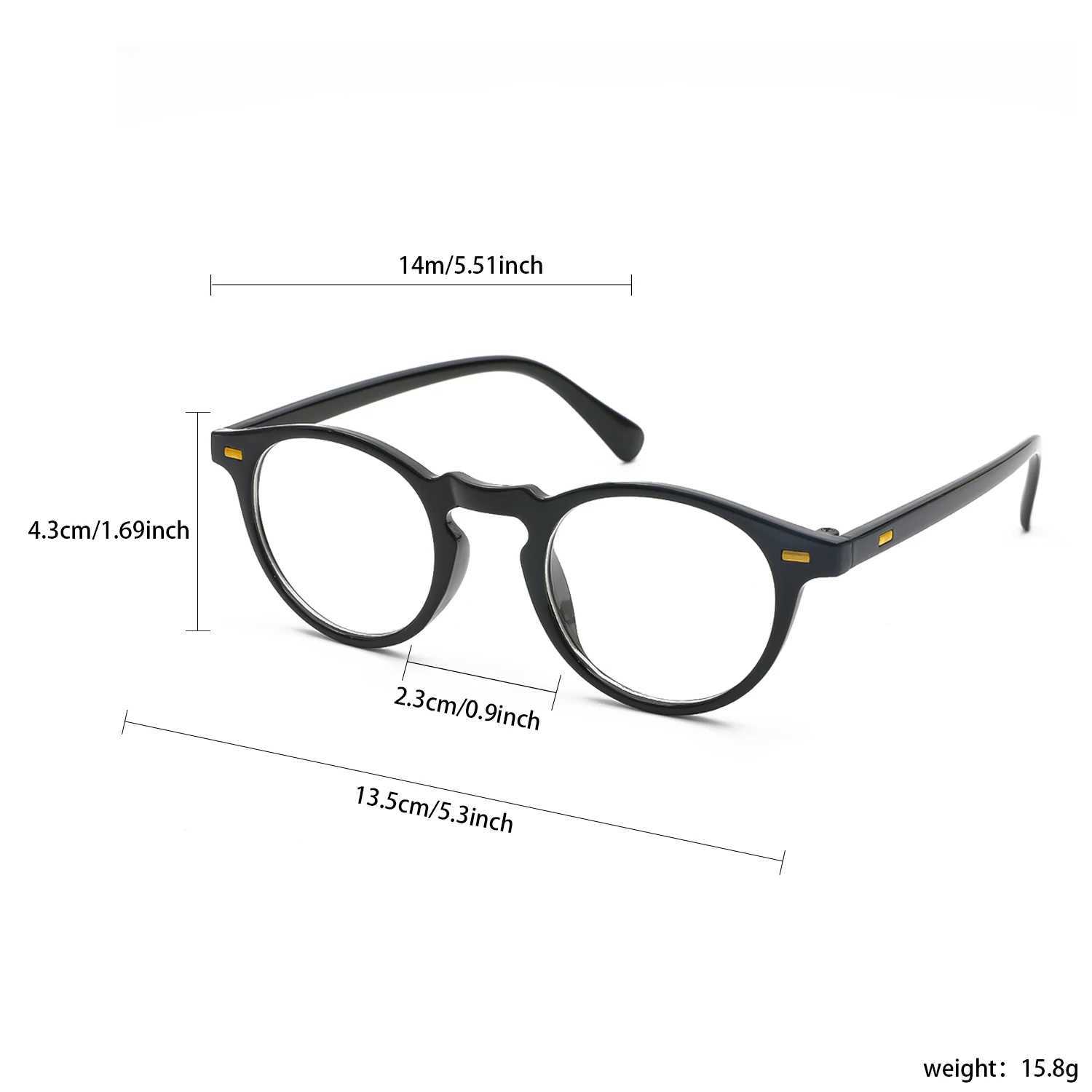 Small round glasses holder for women fashionable anti blue light glasses holder retro optical computer decorative glasses W250408