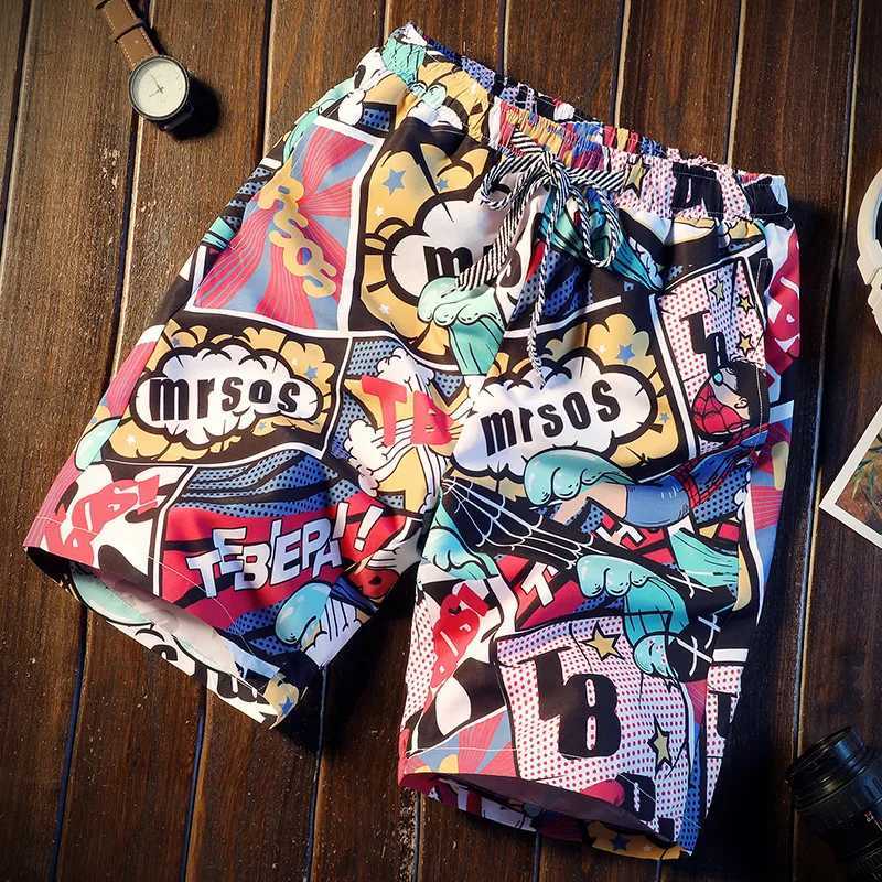 Mens fashionable summer beach shorts fun 3D printed shorts mens swimwear street loose and breathable beach shortsXJ250407