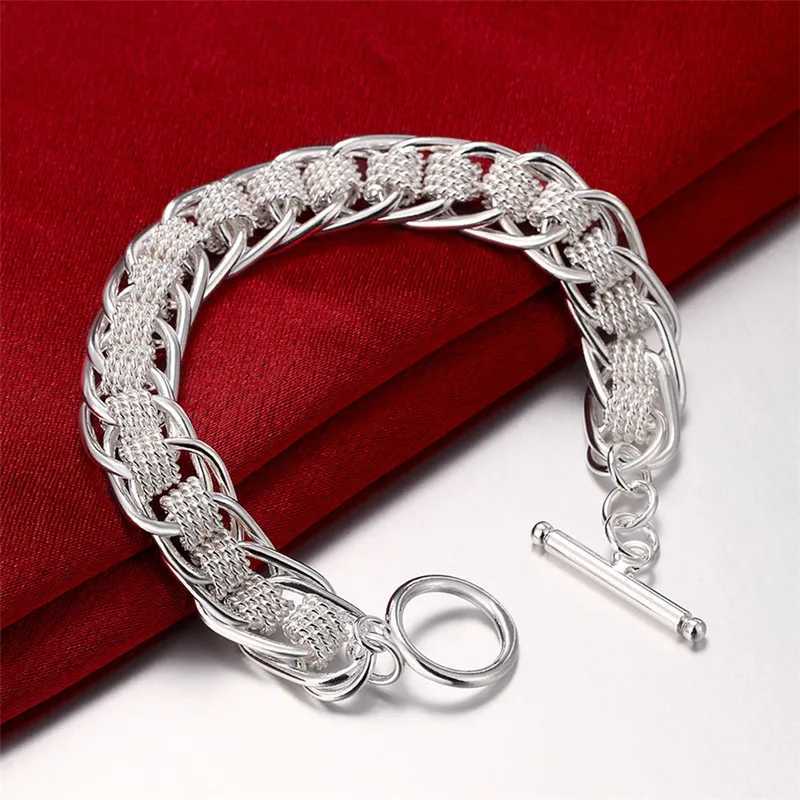 8 Inch 18K Gold Bracelet 5MM Sideways Chain Bracelet For Wan Men Fashion Wedding Engagement 925 Sterling Sier Jewelry GiftsC250408