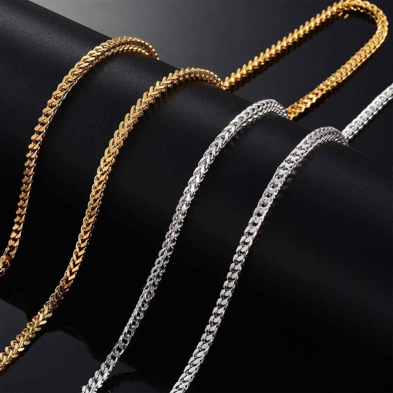 Waterproof Curb Link Stainless Steel Cuban Necklace Mens Women Hip Hop Chain For Men and WomenC250407