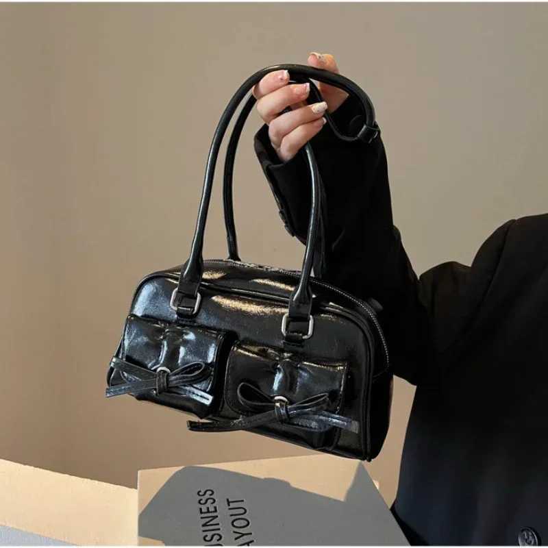 New Arrival Womens business shoulder bag simple womens commuting handbag Pu leather womens underwear bag Burgundy large handbag T250407