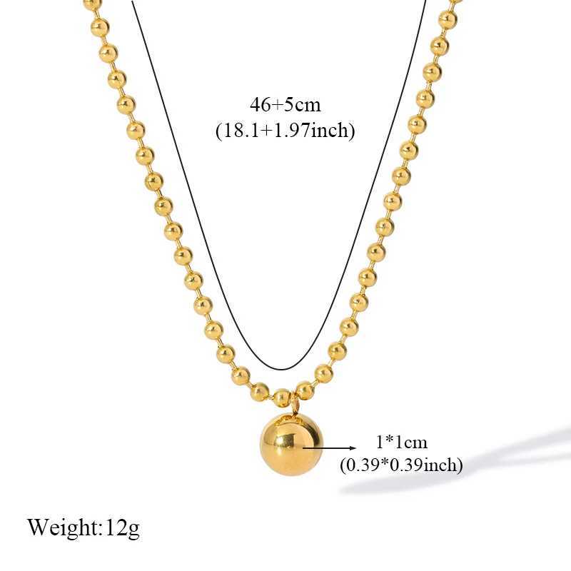 EILIECK New Fashion Stainless Steel Metal Bead Necklace Bracelet Earrings Womens Fashion Waterproof Jewelry Set Gift Y250408
