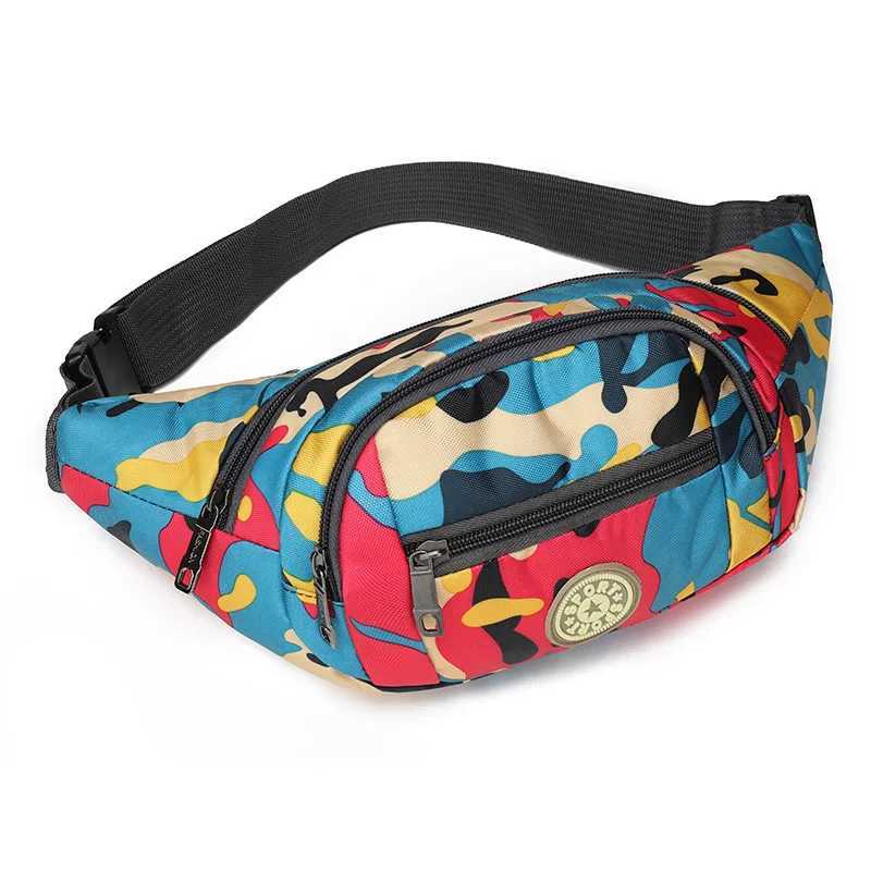 Womens camouflage waist bag womens unisex waist bag womens cute banana bag womens mini adjustable colorful shoulder bag Z250407