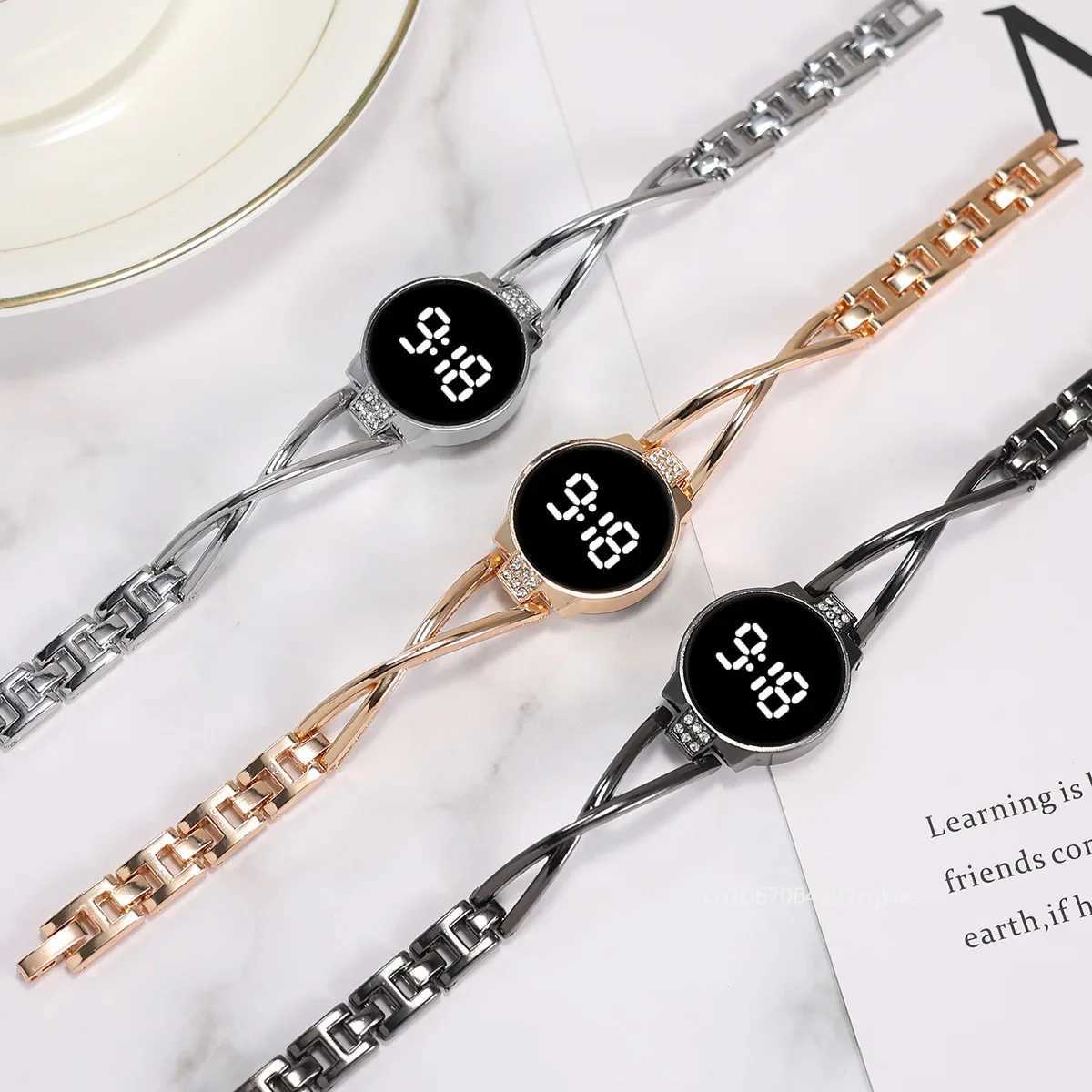 Womens Fashion Watch Womens Touch Screen Womens Time Belt Electronic Student Womens Bracelet Watch Simple Style WatchT250408