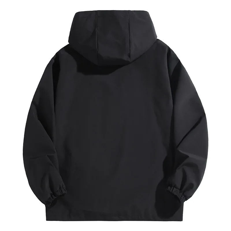 Large size 12XL bomber jacket mens hooded zipper windproof machine fishing waterproof goggles largefat 250407
