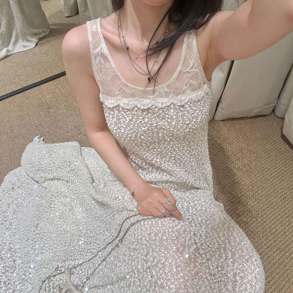 Heavy Lace Patchwork Sequin Bride Wedding Morning Gown Engagement Banquet Reception Toast Dress High-end