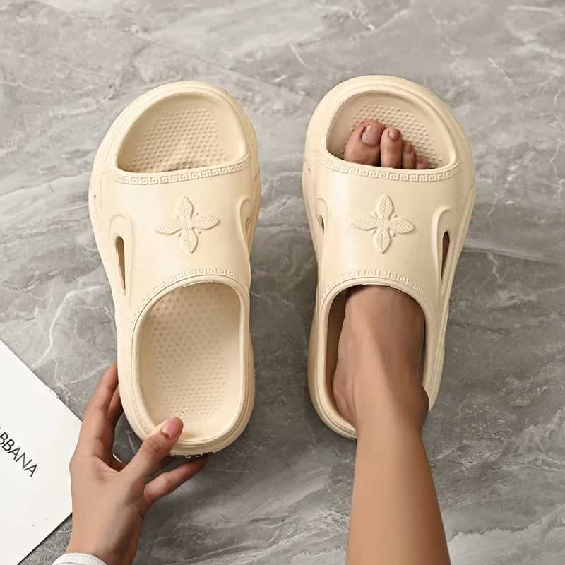 Thick bottomed womens EVA slippers for spring and summer anti slip beach comfort sole 2025 new indoor and outdoor leisure walking slideXJ250407