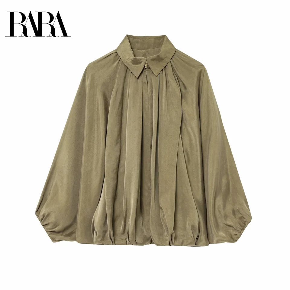 RARA Spring Fluffy Female Pilot Jacket Casual Full Match Folded Bottom Decorative Loose Coat 2814404 250407