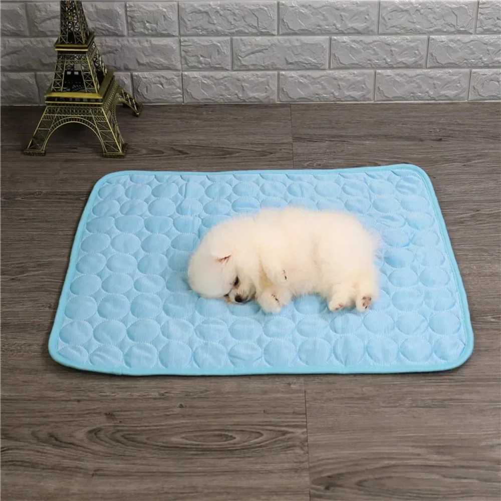 Pet summer cooling pad self cooling ice silk pet bed dog cat nest breathable cooling sleep pad Y250407
