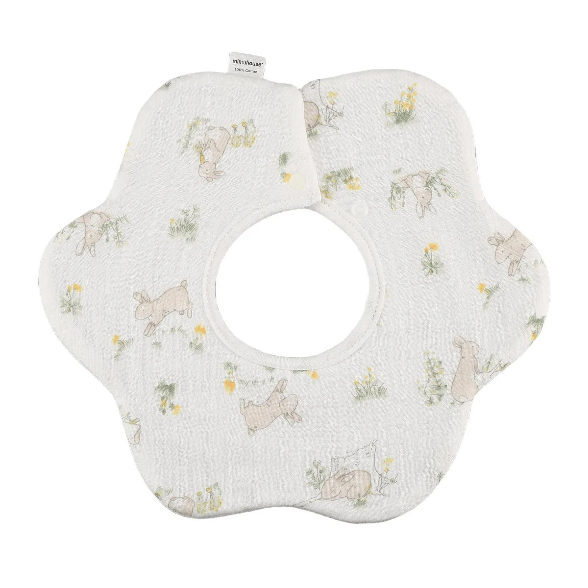 4/6pcs Four Seasons Pure Cotton 6-layer Gauze Bib Baby Drool Towel 360 Degrees Rotating Anti-vomiting Bib Baby Drool Pocket 250408