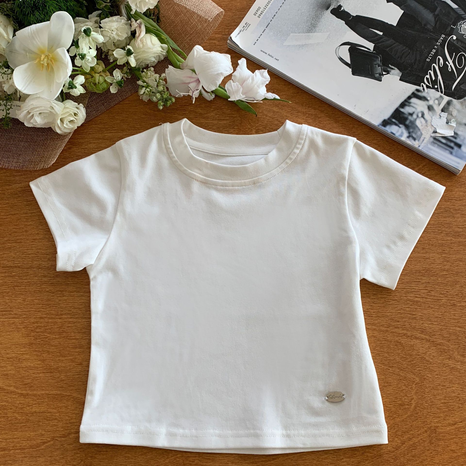 Ddmyshoesvip Clothing Girls Short Sleeved T Shirt Spring New Item Children S Korean Version Base Shirt Top Baby Girl S Clothing
