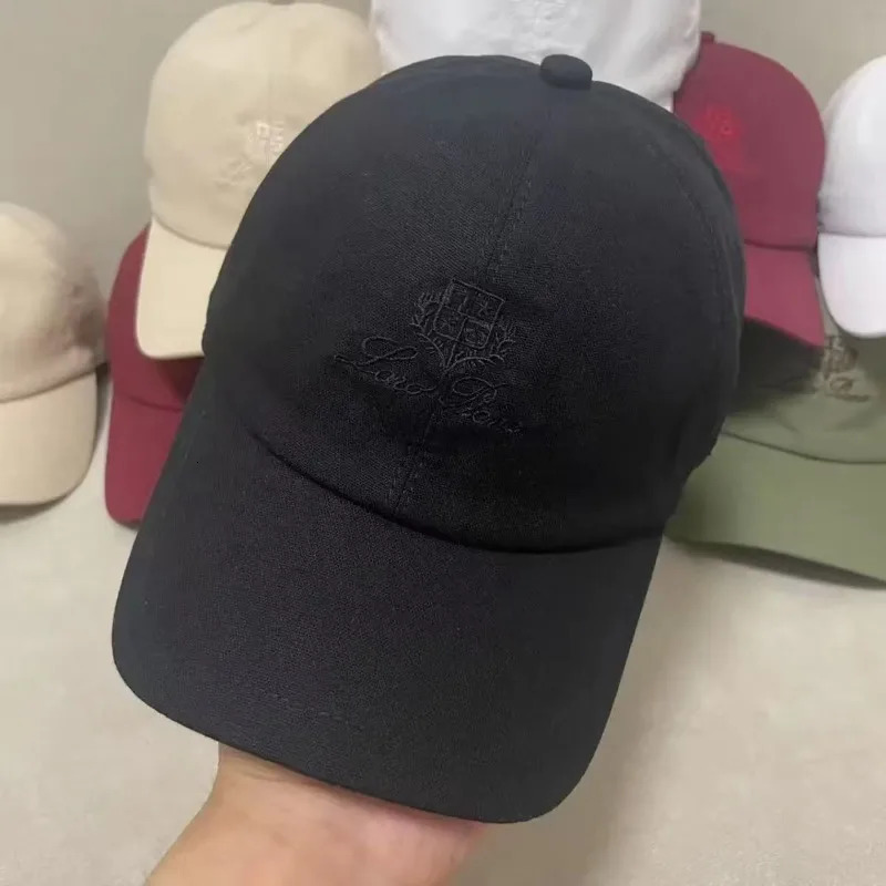 2025 Mens and Womens Linen Breathable Duckbill Cap Casual Versatile Embroidered Baseball 251103