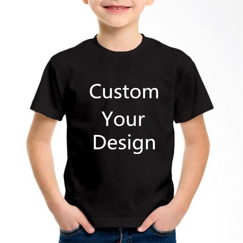 Custom Your Children Black White Blue T shirts DIY Print Kids Cotton T-shirts Baby BoysGirls TopsContact Seller Frist 250407
