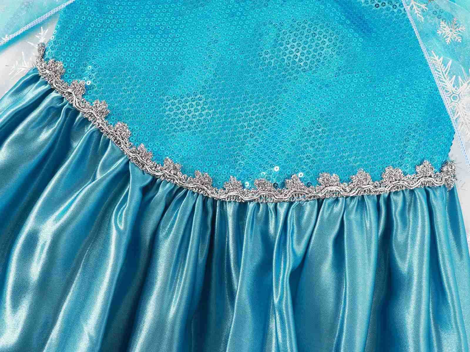 Disney Elsa Dress for Girls 2-10 Yrs Birthday Role Elsa Princess Dresses For Kids Halloween Carnival Party Cosplay Girls Costume X250408