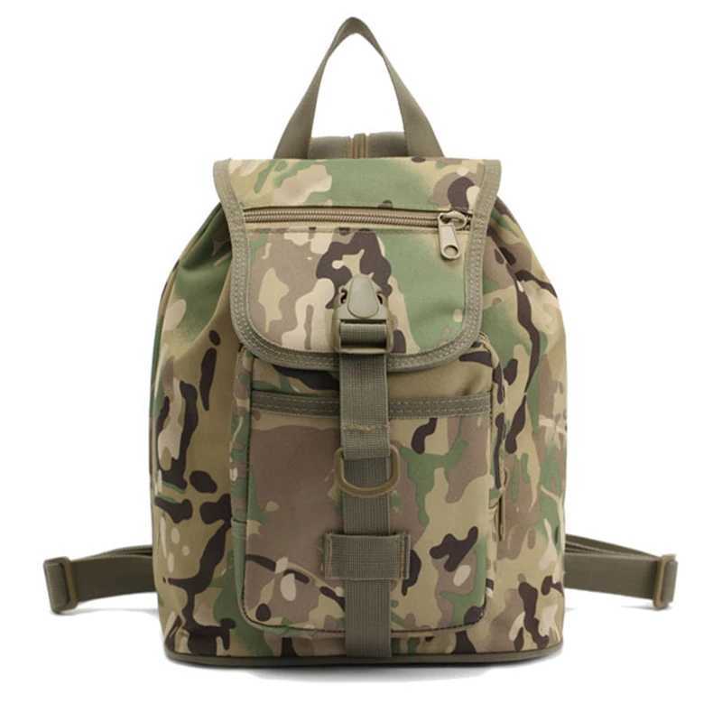 Outdoor Tactical Kids Hiking Bags CP Camouflage Black Travel Backpack Hunting Camping Child Bags Multi-Pockets Camo RucksackC250407