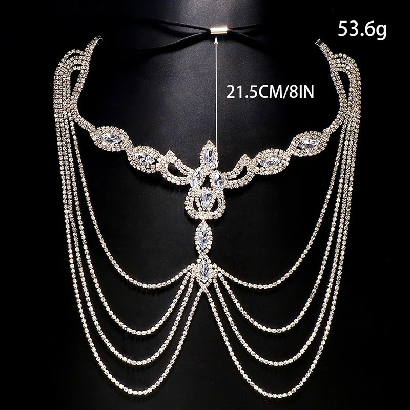Black Rhinestone Mask Makeup Party Nightclub Hair Accessories Full of Diamonds Sexy Female Personality 250407