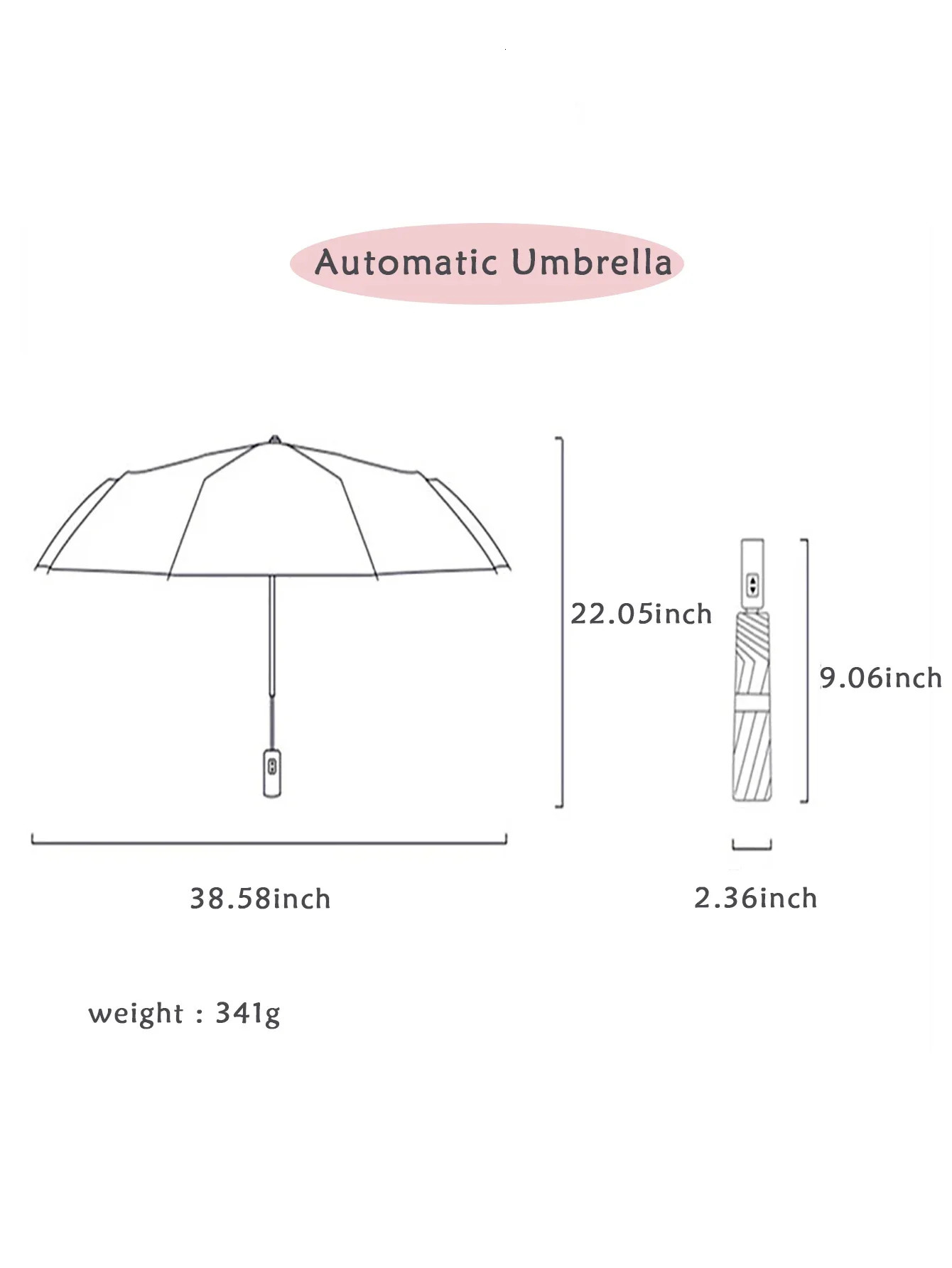 8rib travel umbrella windproof multicolor automatically opens and closes 250408