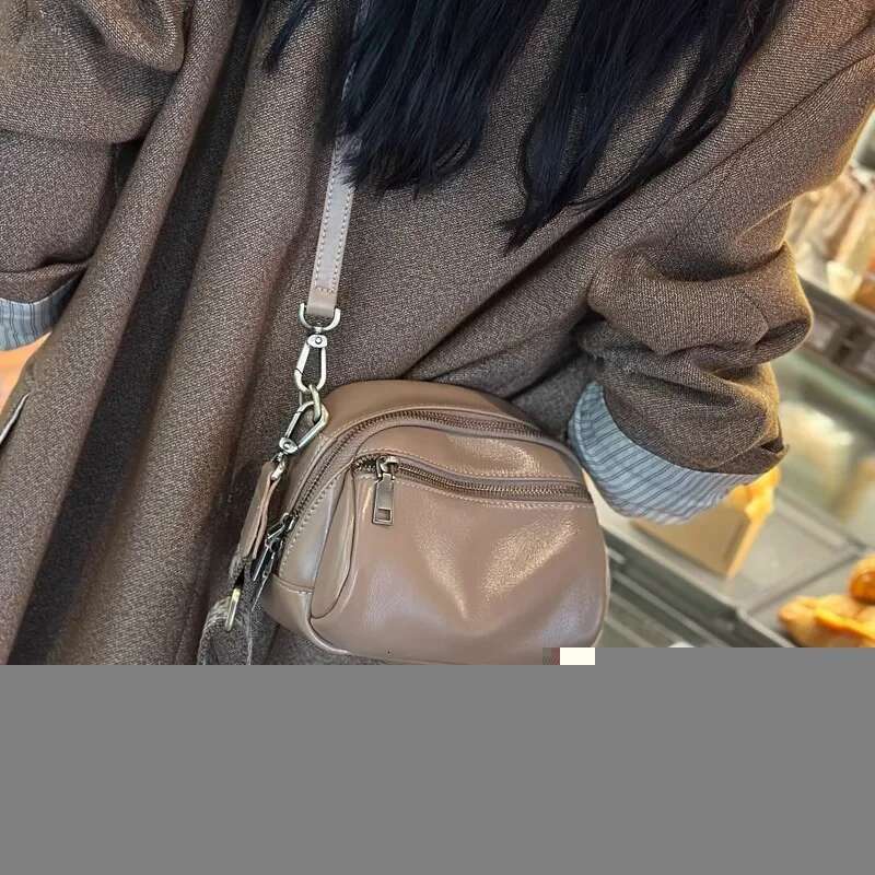 Woman Cowhide Small Phone Summer New Popular And Versatile Genuine Leather Women's Ladies Shoulder Crossbody Bag