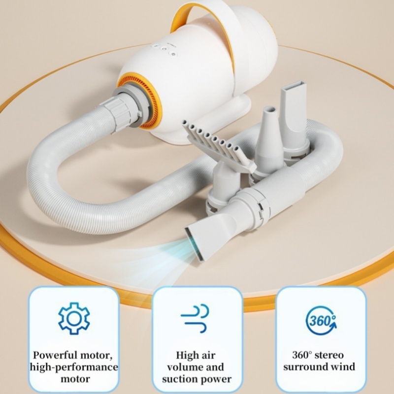 Versatile Pet Hair Removal System Blending Blowout Power and Suction Technology for Pets