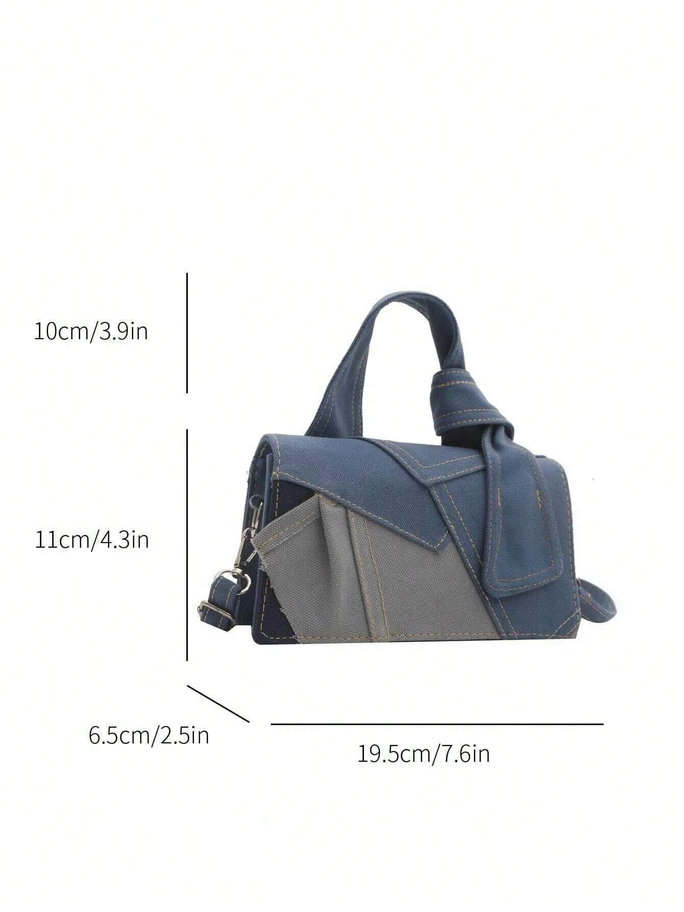 Minimalist Retro Mini Bag Square Splicing Lightweight Crossbody Bag Suitable For Women s Daily Travel Shopping Ll