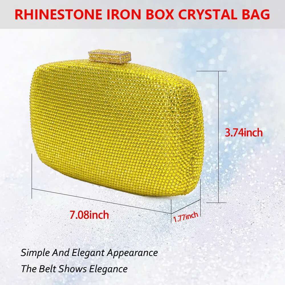 2024 Italy's Latest Design Elegant Ladies Wedding Party Dinner Gift Crystal Gold Sier Dia Evening Clutch Bag