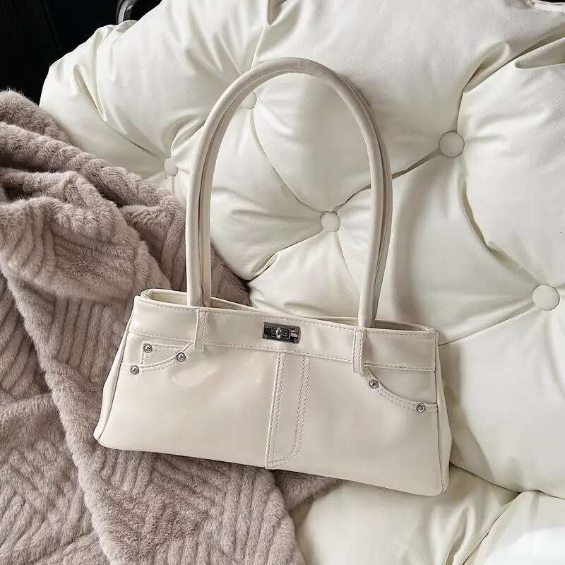 As82007 Textured Hand Carry Commuter Trend Shoulder 2025 New Simple And Fashionable Small Square Underarm Women's Bag