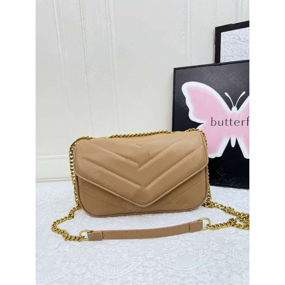 12 Women's Ysell Style Quilted Shoulder Bag, Luxury Crossbody Purse w/ Chain Strap, 2 Sizes & 4 Colors Available (Bk/Wh/Pk/Be