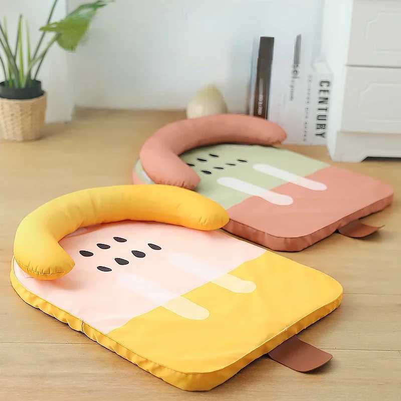 Summer dog bed for puppies cooling pad refreshing cat bed for puppies and kittens easy to clean anti slip bottom cat pad Y250407