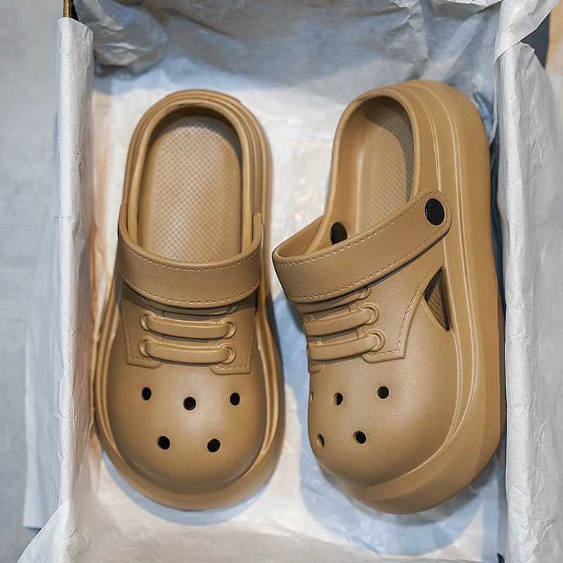 Womens Summer Slide Platform Solid Sandals Beach Slide Flip Comfortable Outdoor Garden Shoes Leisure Home Slide 36-41XJ250407