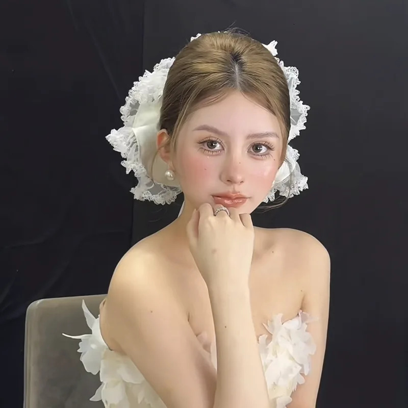 Korean Super Fairy Lace Bridal Headpiece Sen Bridal Wedding Hair Accessories 250407